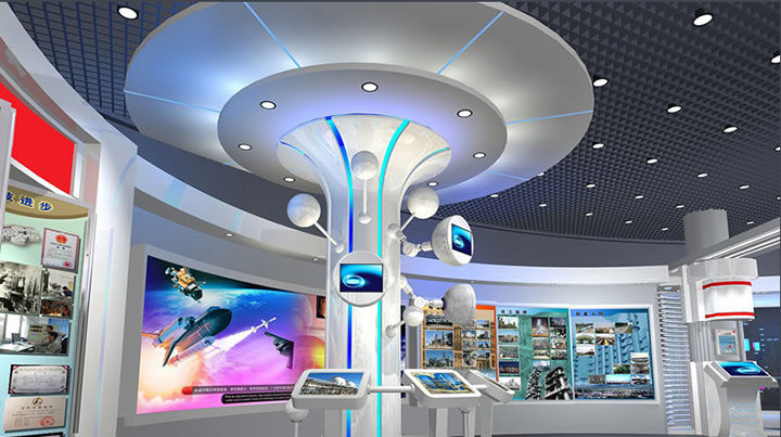 企業(yè)多媒體展廳，多媒體投影沙盤